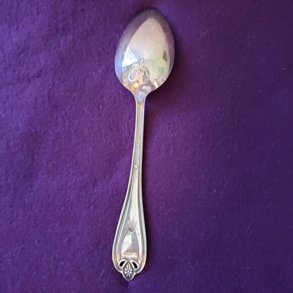 Intl Silver Old Colony Silverplate 1911 Oval Soup Tablespoon Back Design Pierce - Picture 3 of 5